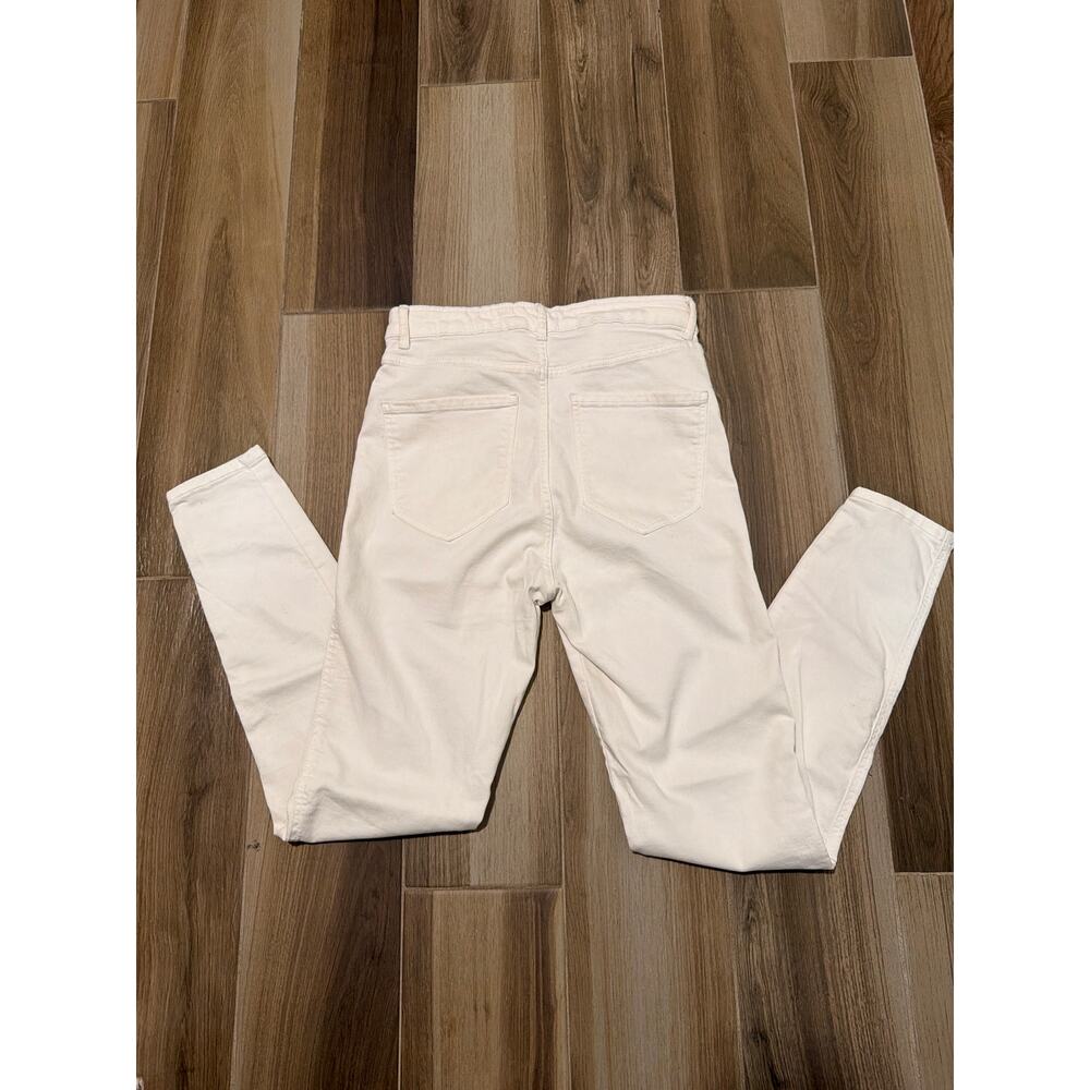 Zara High Rise Shaper Ankle Length White Jegging Size 8 - Picture 5 of 8